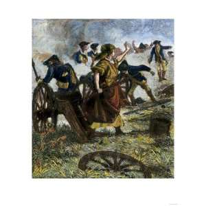 Molly Pitcher Firing Her Fallen Husbands Cannon at the Battle of 