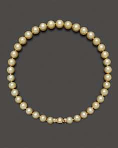 TRUNK SHOW South Sea Pearl Necklace Set In 14K Yellow Gold, 17