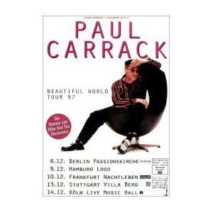 PAUL CARRACK Beautiful World Tour 1997 Music Poster