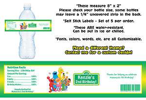 Sesame Street Elmo ~ Printed Water Bottle Labels Birthday Party Favors 