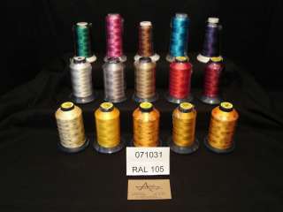 15 Cones   10 Robison Anton, 5 FUFU Embroidery Thread   RAL105  