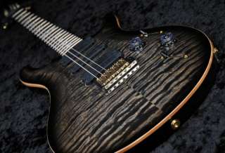 PRS 513 Wood Library Artist Grade Quilt Top Charcoal Burst Rosewood 