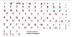 transparent stickers russian english cyrillic non transparent keyboard 