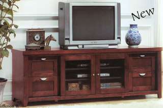 Cherry 4 Drawer 72 inch TV Console Entertainment Center  