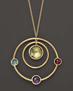 Marco Bicego Jaipur Gold and Multi stone Pendant, 16   Fine Jewelry 