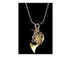 Holton Farkas French Horn   24K Gold Plated Necklace