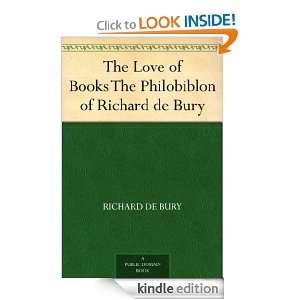   of Richard de Bury Richard de Bury  Kindle Store