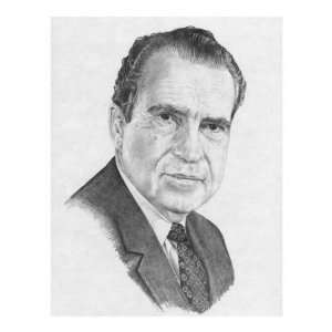  President Richard M. Nixon Giclee Poster Print by Tibor G 