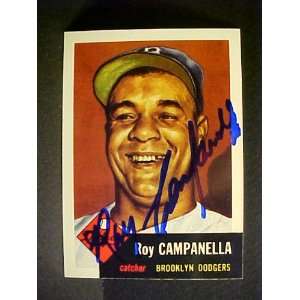 Roy Campanella Brooklyn Dodgers #27 1953 Topps Archives Signed 