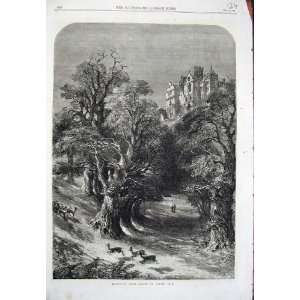 1867 Samuel Read Fine Art Merlewood Chase House Trees 