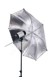 43 Studio Flash Light Reflector Black Silver Umbrella  