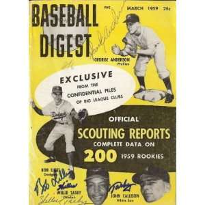  Signed Sparky Anderson Ball   Digest 1959 TasbyLillis 