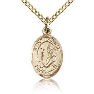  Gold Filled 1/2in St Dominic Charm & 18in Chain Jewelry