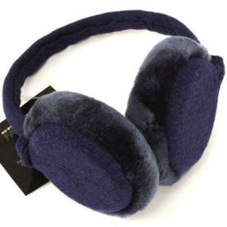 Winter Fuzzy Ski Earmuff Ear Warmer Adjustable Navy  