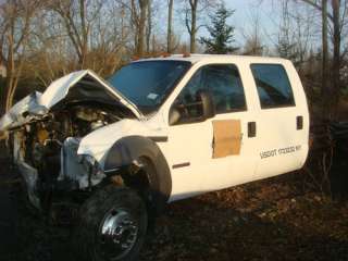 wrecked Ford f550 4x4 crew cab salvage powerstroke diesel 98k miles 