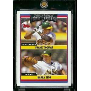  2006 Topps Update #317 Frank Thomas / Barry Zito   League 