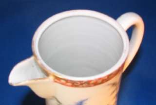 Fukagawa Sign Japanese Porcelain Coffee Chocolate Pot  