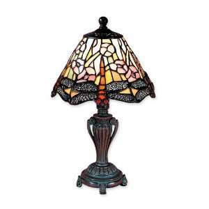 Dale Tiffany 8033/640 Dragonfly Accent Lamp, Antique Bronze and Art 