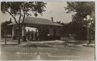 1920 era Paynesville MN Gas Station Visible Pumps RPPC  