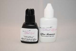   Eyelash Extension Black Bottle Ultra Plus Adhesive Glue + Gel Remover