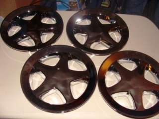 GOLF CART 8 CHROME HUBCAPS (SET OF 4) WHEEL COVERSNEW  