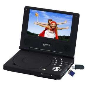   7inch Portable DVD Player 169 Svcd Video Cd Remote Control Silver