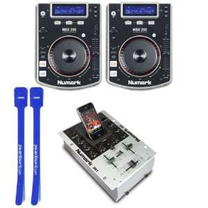   DJ CD Player Pair w/ Numark iM1 Mixer & Cable Ties Musical