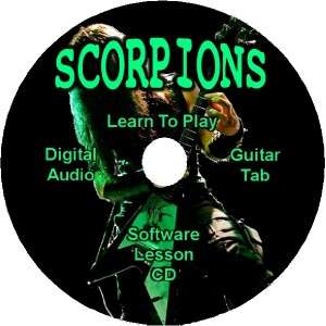 SCORPIONS Guitar Tab Lesson Software CD 73 Songs  