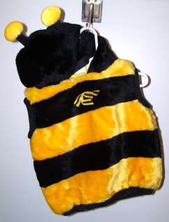 HALLOWEEN COSTUME BUMBLE BEE PLUSH HOODED VEST SIZE INFANTS 24 MONTHS 