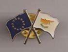 EUROPEAN UNION & CYPRUS FRIENDSHIP FLAG PIN BADGE NEW