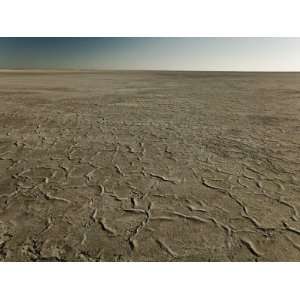  Dried, Crazed Earth of the Salt Pans at Makgadikgadi 