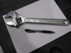 CRAFTSMAN 44605 ADJUSTABLE WRENCH 12 ~USED~  