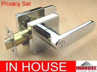 Door handles  Privacy set Chrome finished(6515SQ CP)  