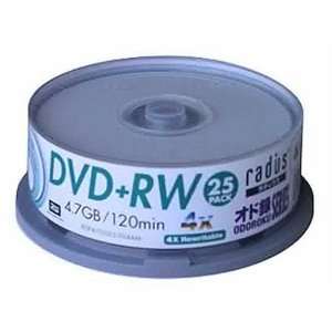  Radius 4X DVD+RW 4.7 GB/120 min. 25 pc. cakebox 