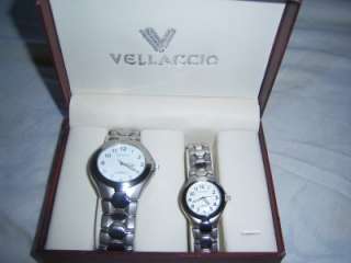 VELLACCIO QUARTZ WATER RESISTANT HIS,HERS WATCH  