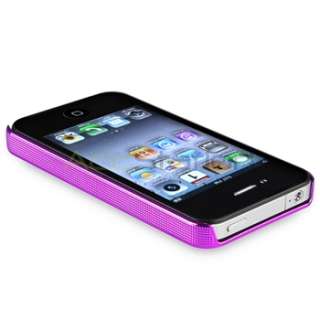 PRIVACY FILM+PINK CASE+AC+CAR CHARGER For iPhone 4 G  