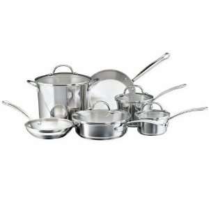  Farberware 10 pc. Stainless Steel Cookware Set Kitchen 