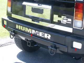 HUMMER H2 SUV 06 09 REAR BUMPER LETTERS W/END CAPS  