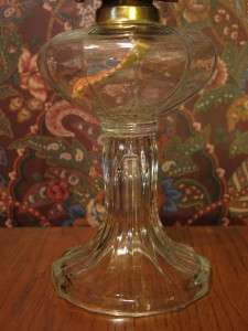 Vintage Glass Pedestal Hurricane Oil Lamp Lantern  
