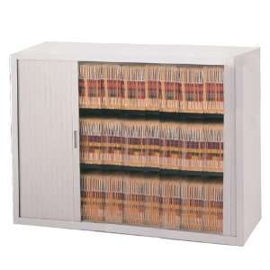  Tambour Door File Cabinet 3 Tier, 48W Sand Frame/Sand 