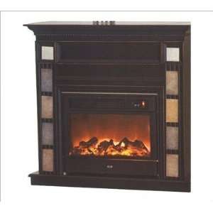   52902NGBK 44 in. Fireplace Mantel with Tile   Black