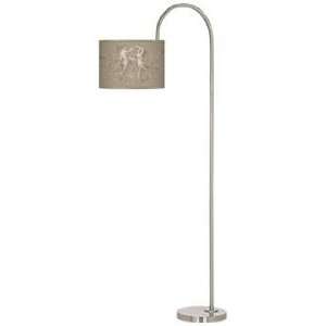  Les Sirenes Natural Arc Tempo Giclee Floor Lamp