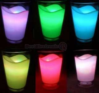 Colors Milk Glass Romantic Cup LED Night Light Lamp  