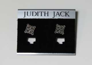 NEW JUDITH JACK ELEGANT STERLING SILVER/MARCASITES STONES EARRINGS 