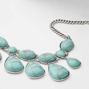  Fossil Turquoise Stone Necklace Jewelry