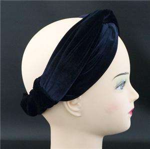 NEW JENNIFER LOPEZ STYLE VELVET HOLIDAY TURBAN FASHION HAIRBAND HEAD 