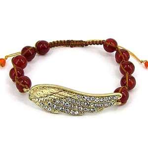   Wing Carnelian Stone Adjustable Friendship Bracelet Fashion Jewelry