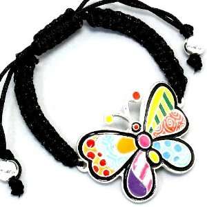   Multi color Enamel Butterfly Friendship Drawstring Bracelet Jewelry