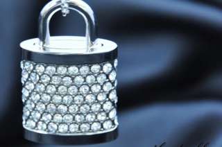 GB Jewel Crystal Lock Necklace Flash Drive USB  