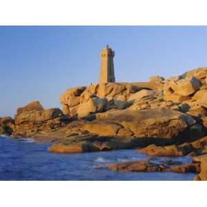  Lighthouse and Pink Granite Rocks at Sunset, Ploumanach 